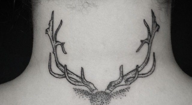 Gorgeous Back of Neck tattoo design ideas