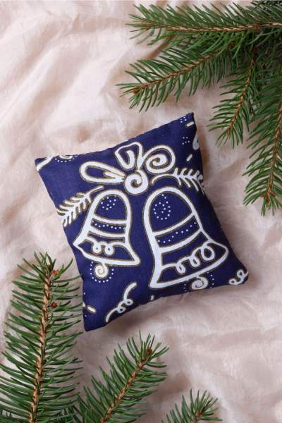 Blue cushion for christmas