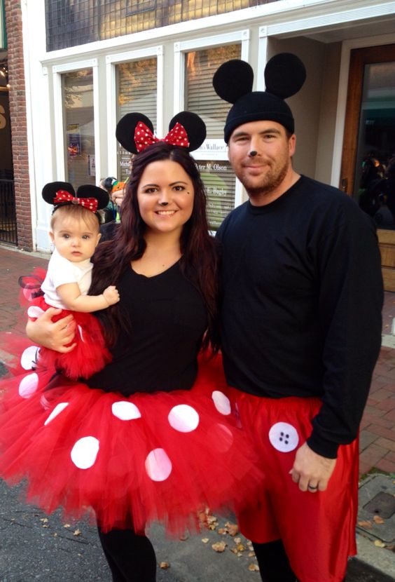mickey minnie and baby costume for family